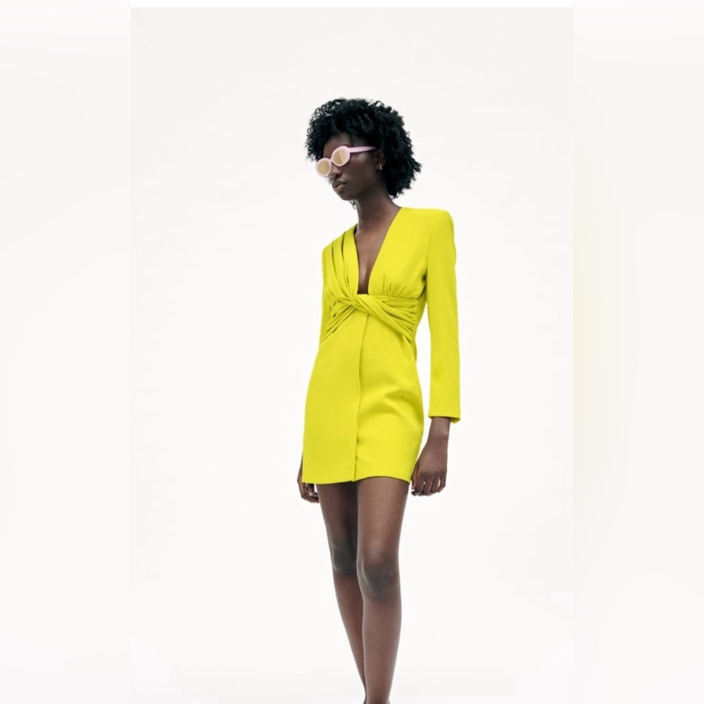 Zara blazer dress. Brand new. Pristine and so beautiful in person. 💛